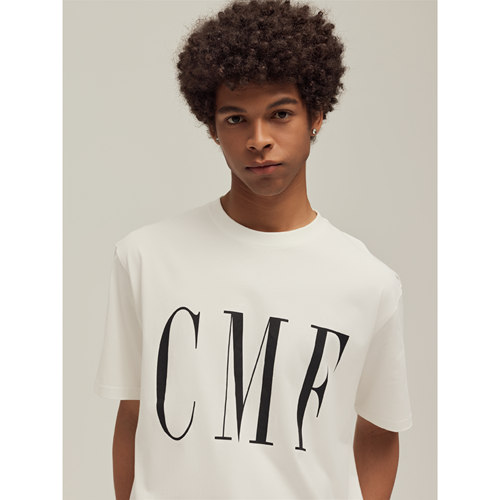 CMF2023年夏季新款美式潮牌街头感宽松LOGO印花圆领短袖t恤男上衣 - 图2