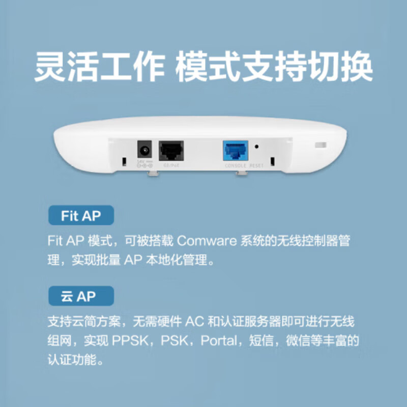 新华三（H3C）WA6520S-E/-C 1.775G/2.975G双频三流室内吸顶式企业级高密WiFi6无线AP接入点 - 图3