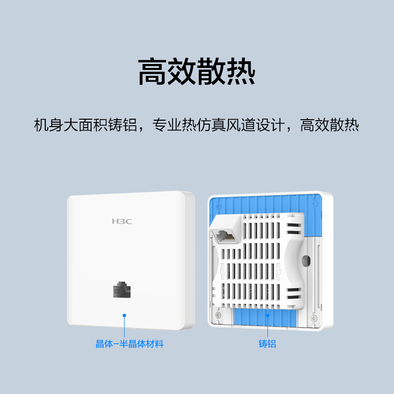 华三（H3C）Mini AX60 3000M双频室内面板式酒店别墅大户型全屋覆盖企业级WiFi6无线AP接入点 - 图1