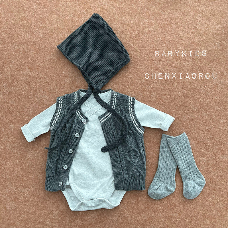ins风婴幼儿复古百搭针织马甲春秋款男宝宝纯棉毛线背心马夹开衫,淘宝优惠券,粉丝福利购,淘宝优惠卷