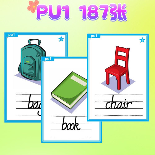 剑桥PowerUp少儿英语单词教学闪卡PU01234教师教具铜版纸塑封 - 图0