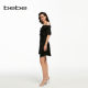 Bebe summer series temperament, waist tilt one-length shirt dress dress 250074