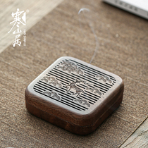 Chill Mountain Guhu Peach Wood Incense Stove Zen home pan incense box Sink Incense sandalwood Incense Indoor Solid Wood Cilanter