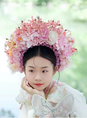 儿童泉州仿簪汉服花环发饰簪花