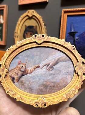 搞笑心眼子小猫咪冰箱贴可爱相框