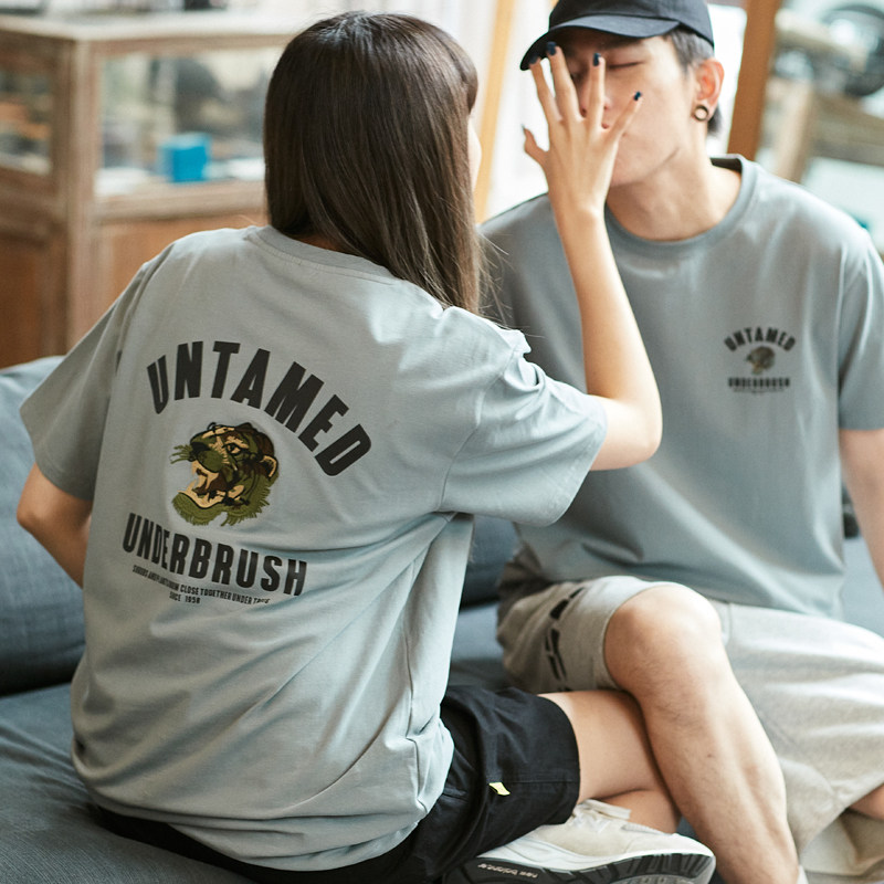 唐狮联名夏季短袖港风ins刺绣t恤 dessoT恤