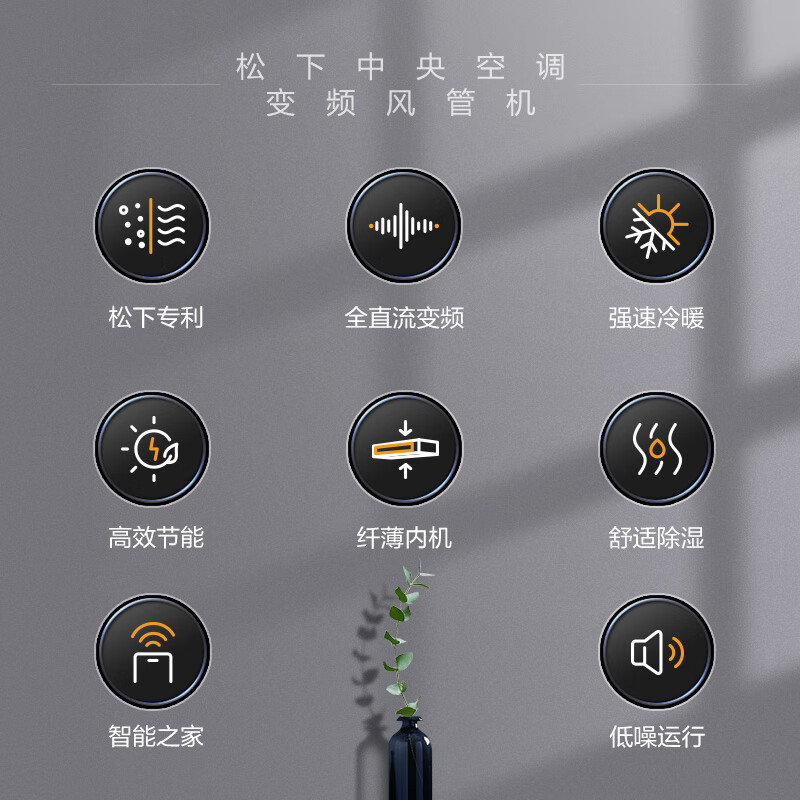 聚Panasonic松下客厅中央空调变频风管机3p3匹一拖一E27D0AH1BW - 图3