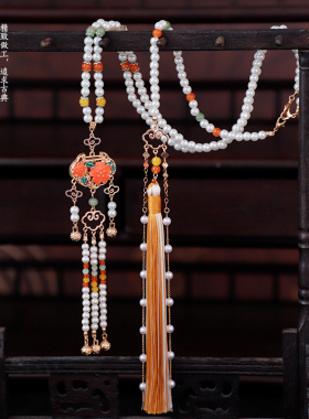 古风汉服璎珞项圈软璎珞唐风明制富贵旗袍新中式马面裙项链配饰