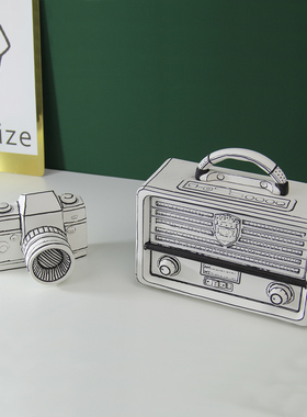 陶瓷单反相机音箱书房摆件