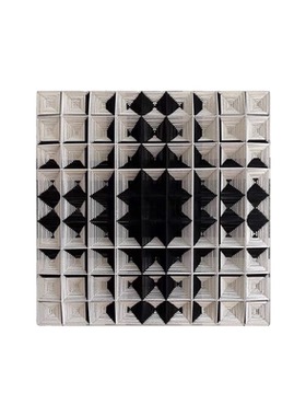 现代极简入户玄关客厅名宿酒店沙发背景立体手工编织装饰画