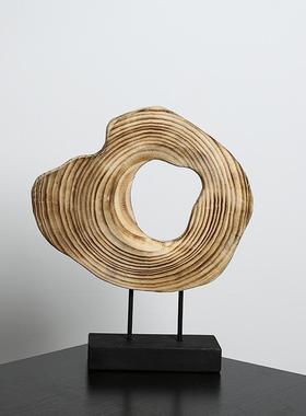 中古侘寂艺术实木摆件