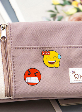 原创 emoji表情包胸针卡通男女学生书包装饰可爱创意衣饰徽章别针