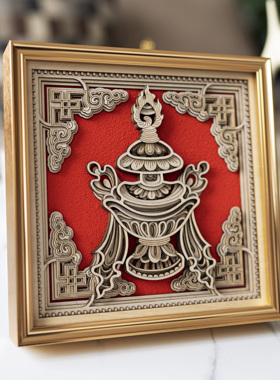 梯木叠雕-宝瓶创意摆件乔迁礼品