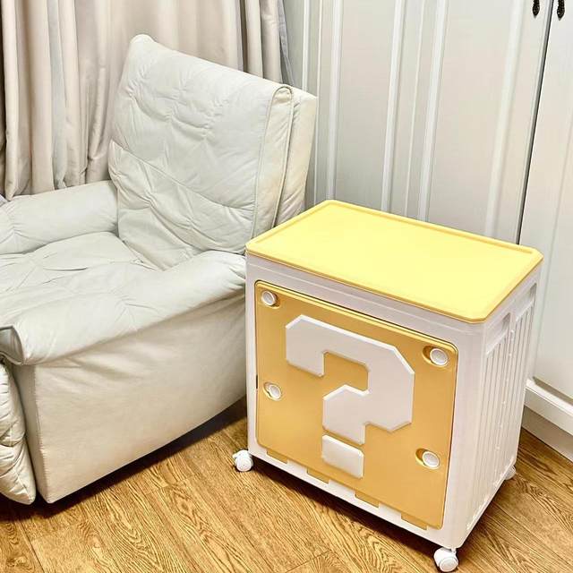 Mario question mark storage box household large capacity toy sorting box storage cabinet