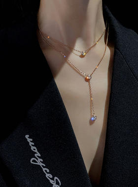 2023年新款高级感双层女轻奢项链