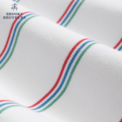 Brooks Brothers/布克兄弟男士春夏新款supima棉条纹polo衫 - 图2