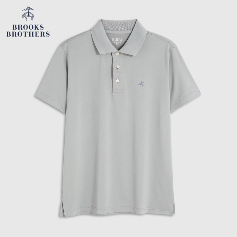 Brooks Brothers/布克兄弟男士美式休闲翻领简约纯色短袖polo衫 - 图2