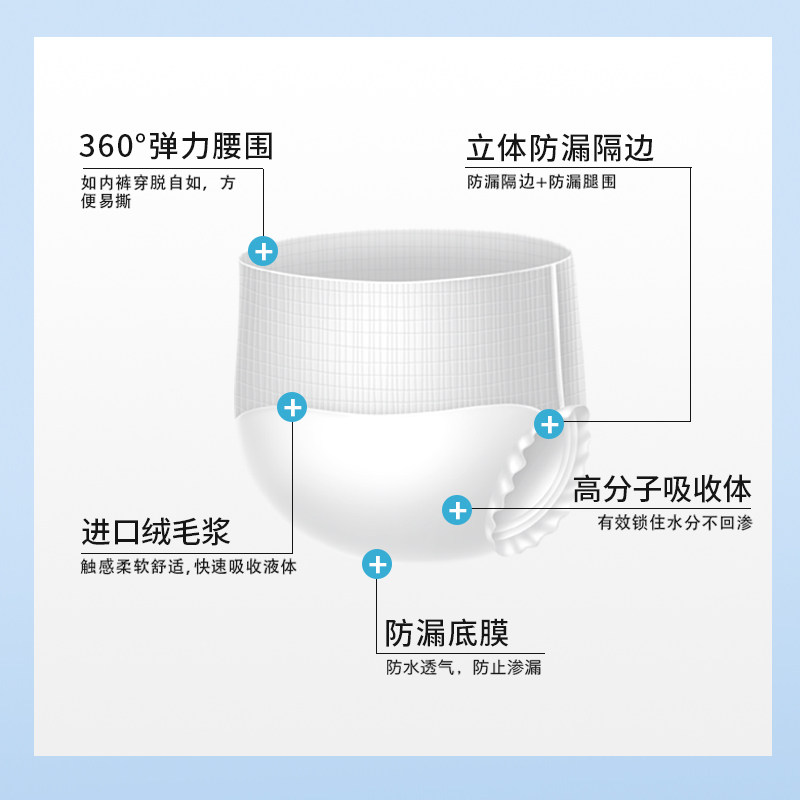 亿舒康成人拉拉裤老人男女型尿不湿 亿舒康成人用纸尿护理用品