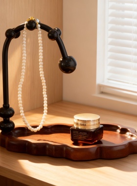 轻奢木质桌面静物收纳展示架