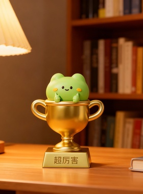 卡通小熊树脂奖杯摆件生日定制