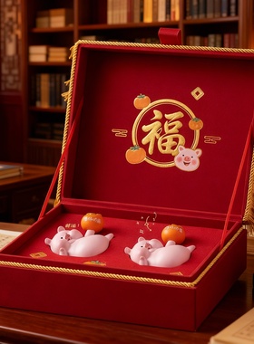 新中式动物树脂摆件礼盒乔迁送礼