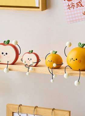 创意可爱吊脚娃娃小摆件办公室桌面家居玄关客厅墙上置物架装饰品