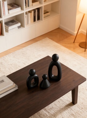 极简抽象陶瓷人物摆件套组