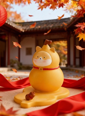 旺柴福禄卡通树脂摆件