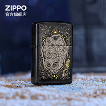 ZIPPO Official Flagship Store Treasure Summer Night Escape Kerosene Windproof Lighter Creative Badge For Boyfriend Gift