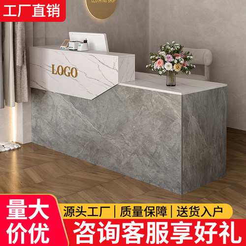 收银台吧台服装店简约现代小型前台桌储物柜台便利店奶茶店接待台 - 图2