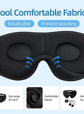 3D Eye Mask Music Play Sleeping Headphones with Built-in HD