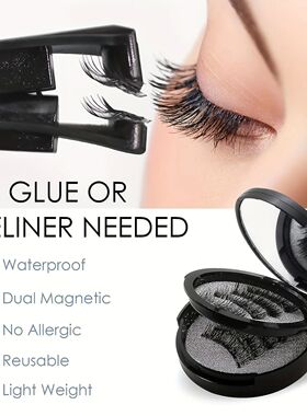 8pcs Magnetic Eyelash Kit Natural False Lashes Waterproof Ey