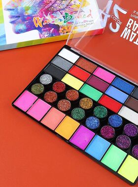 42 Colors Water Soluble Face Body Painting Set UV Neon Glitt