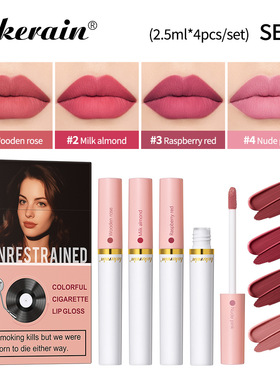 4 Colors Lana Del Rey Matte Lipstick Kits 24 Hours Long-Last