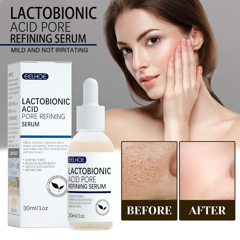 Lactobionic Acid Pore Shrink Face Serum Hyaluronic Acid Mois - 图2