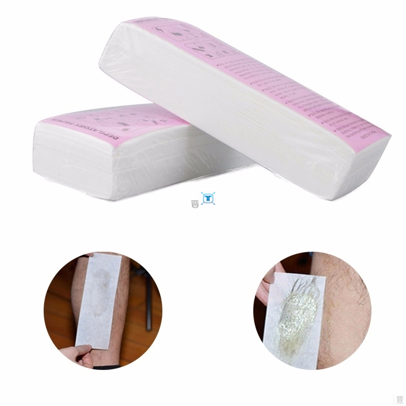 100pcs Removal Nonwoven Body Cloth Hair Remove Wax Paper - 图0