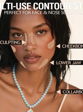 Tri-Color Multi-Functional Face Brightening Contour Stick Co