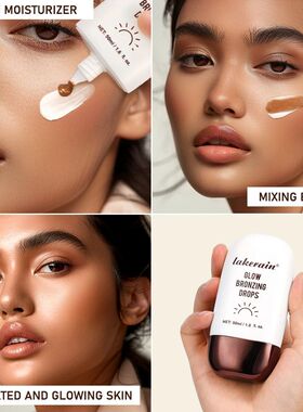 Glow Bronzing Drops Face Peptide Serums Liquid Bronzer Cream