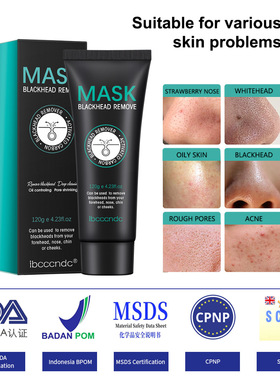 50g Blackhead Remover Mask Nose Face Skin Care Green Tea Pow