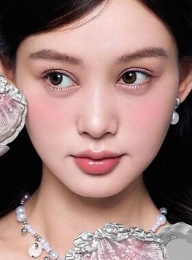 Flower Knows Pearl Shell Shape Velvet Embossed Blush Matte F