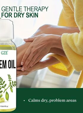 Neem Oil for Skin, Hair Growth Undiluted Cold-Pressed, Uses