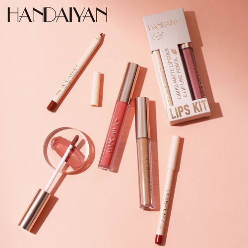 HANDAIYAN Double Head Matte Lip Gloss Lip Tint Liner唇彩唇线 - 图2