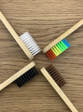 10PCS Biodegradable Bamboo Toothbrush Teeth Colorful Bristle