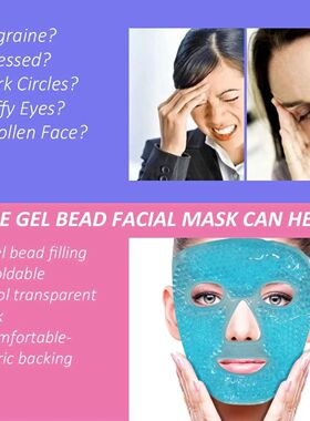 SPA Ice Cold and Hot Heat Full Face Eye Mask Sleeping Ice Pa