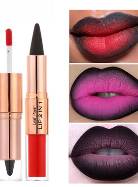 Sexy Red Black Lipstick Waterproof Lipliner Makeup Black Pur