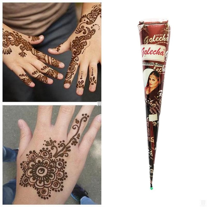 1Pcs Indian Henna Tattoo Paste Cone Body Paint Temporary - 图0