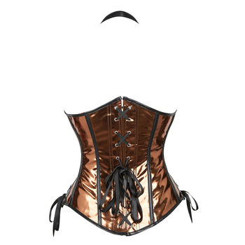 ສາຍບ່າແບບໃຫມ່, ຄໍ halter, PU imitation ຫນັງ girdle waistcoat, ຮູບຮ່າງຄົນອັບເດດ: corset, vest ໃກ້ຊິດ