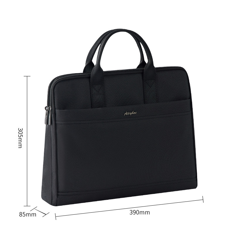 杰利手提文件袋黑色公文包大容量拉链办公商务会议包可定制logo,淘宝优惠券,粉丝福利购,淘宝优惠卷
