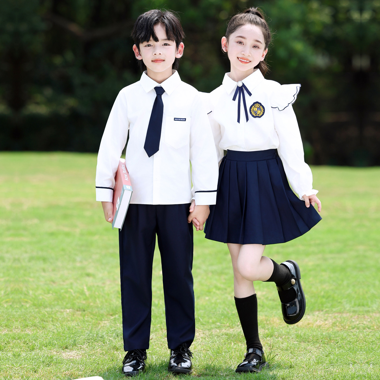 小学生合唱演出服学院风儿童长袖衬衫表演服幼儿园园服毕业照班服,淘宝优惠券,粉丝福利购,淘宝优惠卷