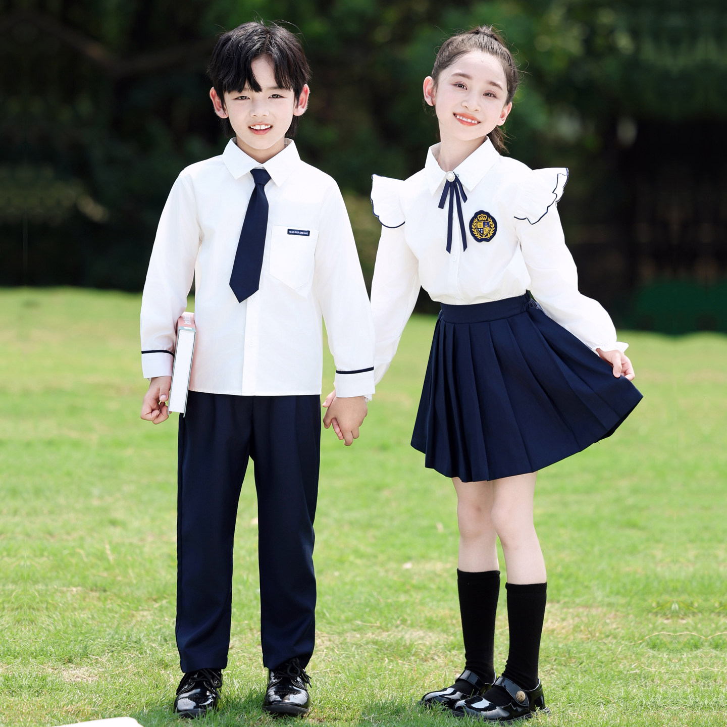 小学生合唱演出服学院风儿童长袖衬衫表演服幼儿园园服毕业照班服,淘宝优惠券,粉丝福利购,淘宝优惠卷